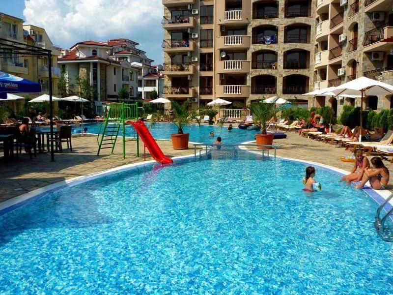 Kalia, Zweizimmer, Zweibalkon, Top-Apartment Sunny Beach Esterno foto