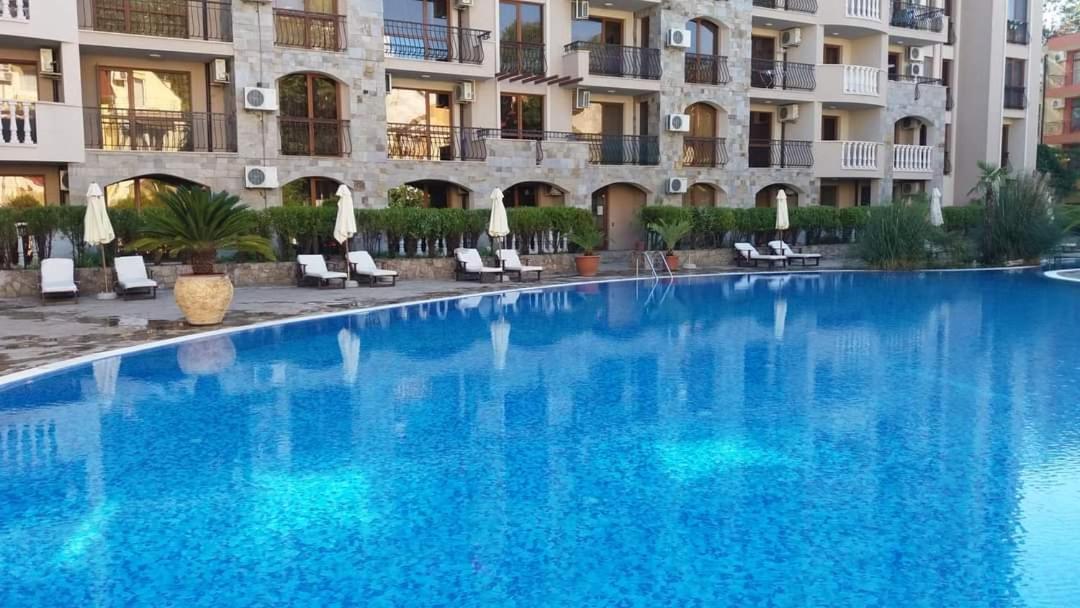Kalia, Zweizimmer, Zweibalkon, Top-Apartment Sunny Beach Esterno foto